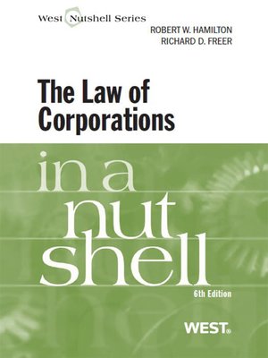 cover image of Hamilton and Freer's the Law of Corporations in a Nutshell, 6th
